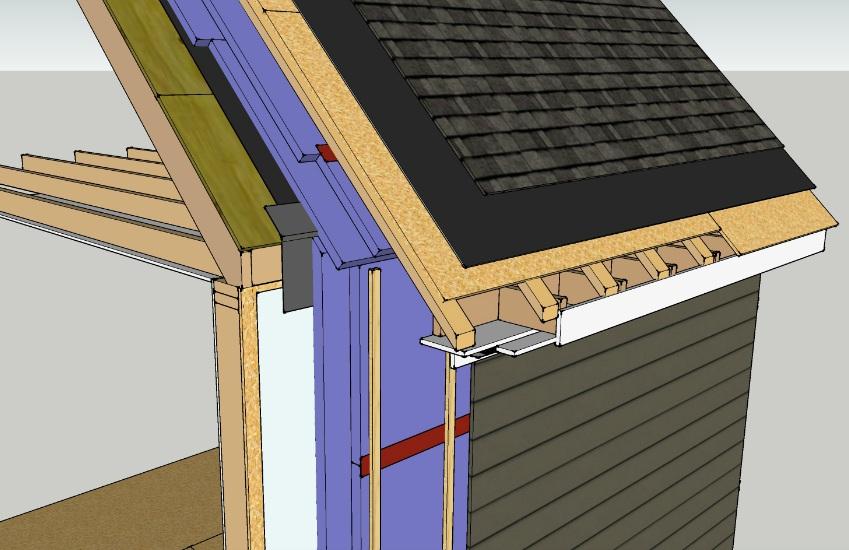 Roof/Wall exterior foam retrofit - Top of Wall Vented Roof/Wall Insulation Retrofit Adding exterior insulation to the roof and walls of an old house is a great way to improve comfort and energy