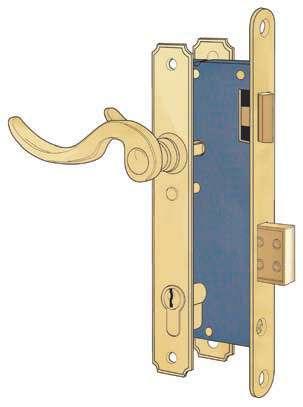 13 NARROW STILE STORM DOOR LOCKSET Heavy duty Forged solid Brass Fits all doors from 1-3/8" to 1-7/8" thick Narrow stile backset 1-3/4" Solid Brass face plates 1-1/8" W x 8-1/4" H Solid Brass lever