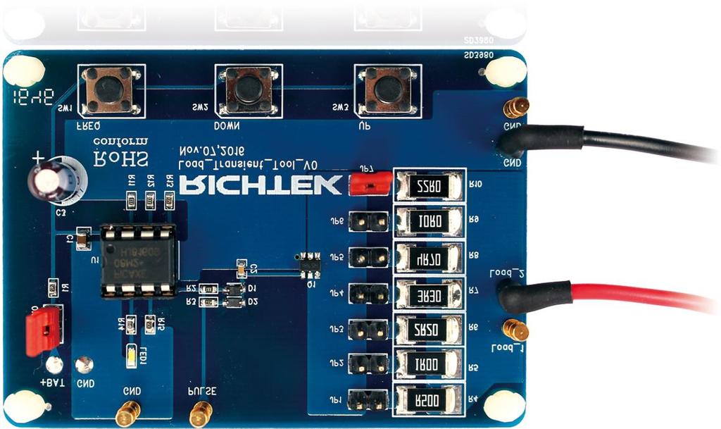 Figure 1: Richtek connections and functions The Richtek contains a micro controller that switches a MOSFET on and off with a certain duty-cycle.