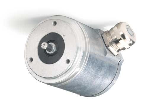 ROD 400 Series Rotary encoder with integral bearing for mounting on motors With solid shaft for separate shaft coupling Non-conducting mounting via adapter flange Electrical