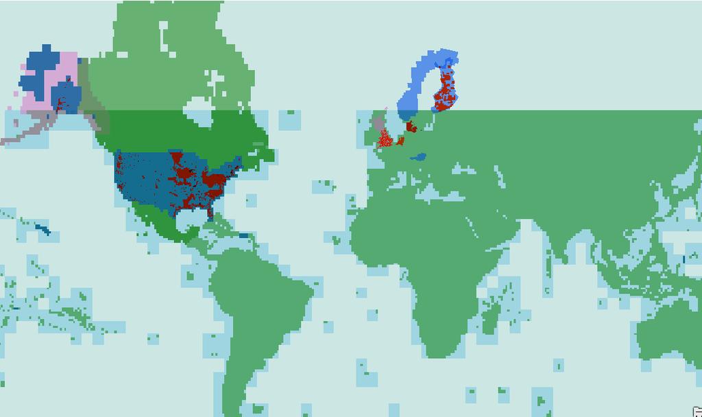 NED (North America) 10 m (USA, Norway, Austria) Many datasets < 10m USA, Denmark,