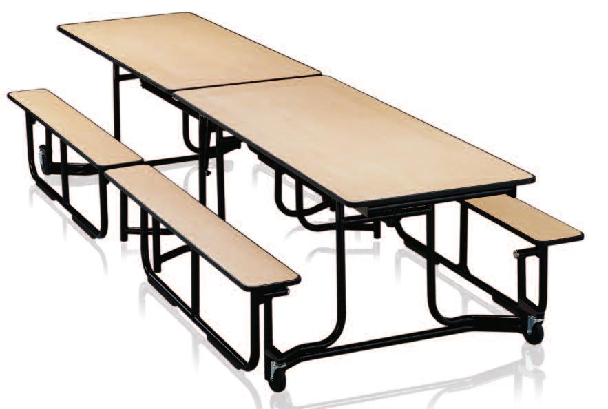 RECTANGULAR TABLES WITH SEATING WITH BENCHES - Sizes - 8', 10',