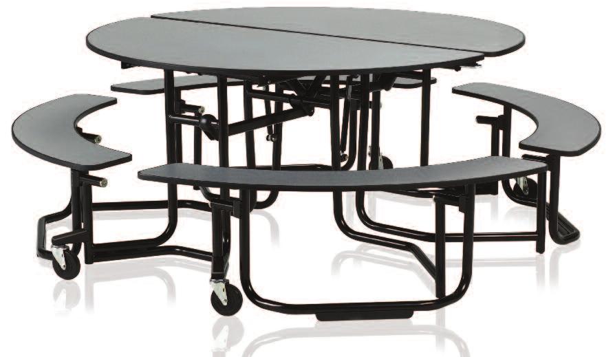 ROUND TABLES WITH SEATING WITH SPLIT BENCHES - Sizes