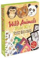 Over 100 stickers, tattoos, and stencils 3 masks Wild nimals Coloring Book plus