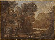 Claude Lorrain, French, 1604/5 1682 Classical Landscape with Carlo, Ubaldo, and the Magician, ca.