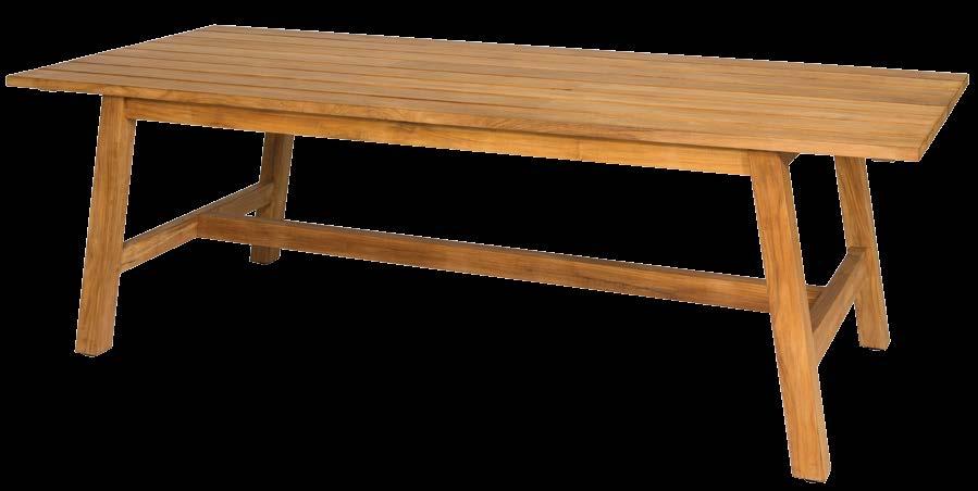 CLARIS TEAK The Claris is the longest teak table in the Devon range at 2700mm, making it perfect for larger families, groups and entertaining.
