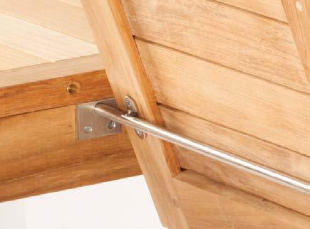 Joints are designed to flex with the timber movement, and extreme weather conditions won t contort the furniture