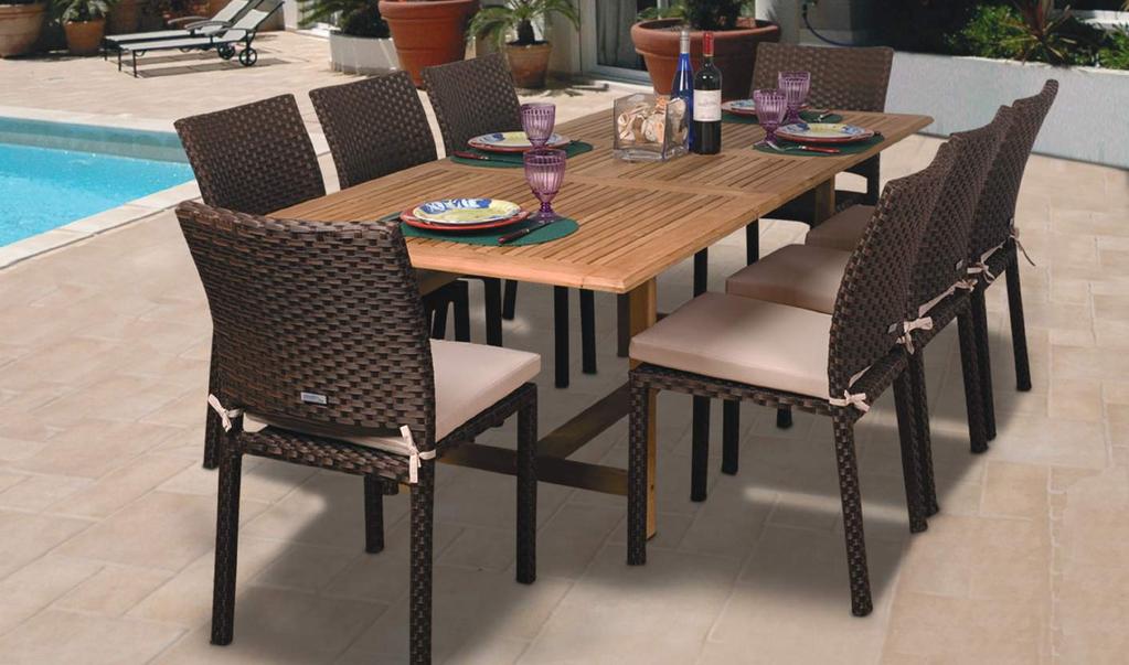 DIAN EXTENDABLE RECTANGULAR TABLE WITH LIBERTY SIDE CHAIRS