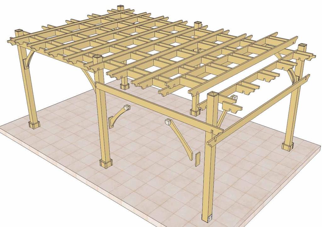 12X20 BREEZE PERGOLA EXPLODED VIEW 8 LADDER SECTIONS F D D A B E C 111 3/4 Inside Post to Post G I H 133 Inside Post to Post 240 OUTSIDE POST TO POST 120 Outside Post to Center of Center Post A 144