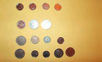 Can you make 20p using one coin, two coins, three coins? Find different combinations of coins that equal the same amount of money. Remind the group about the different coin denominations.