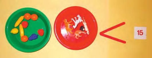 Set out bowls or cups of objects for the children. Their challenge is to collect two of the bowls / cups and find the card from a hundred square to show equality. E.g. they may collect six dinosaurs and 12 counters, so they will need the 18 card from the place value chart.