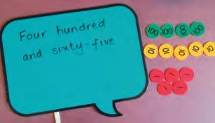 Give each child a dish of place value counters. Write +10 as the target addition on the board. Say a 3-digit number, e.g. six hundred and nineteen.