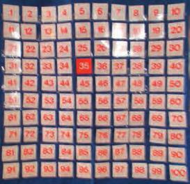 What pattern is formed on the 100 square when counting in 9s? What pattern do you see for multiples of both six and nine?
