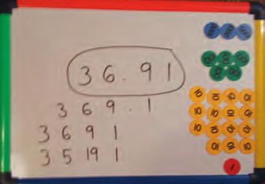 Tell children the number has been divided by 100 with the 10s value being more than 10. What could the start number have been?