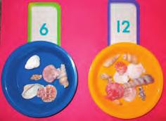 Repeat s activity, asking the children to count the number of objects this time.