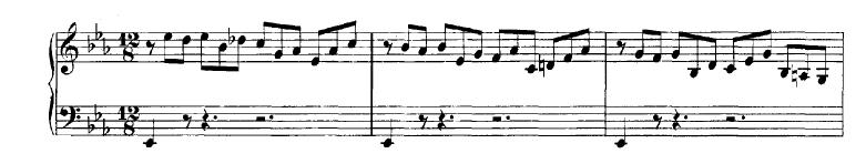 Noodinäide 4. J. S. Bach. Prelüüd, Fuuga ja Allegro BWV 998, Prelüüd, t 1 3. Prelüüd BWV 999 (orig c-moll) Prelüüd lautole c-moll BWV 999 on loodud Köthenis 1720. aasta paiku (Wolff 2001: 342).