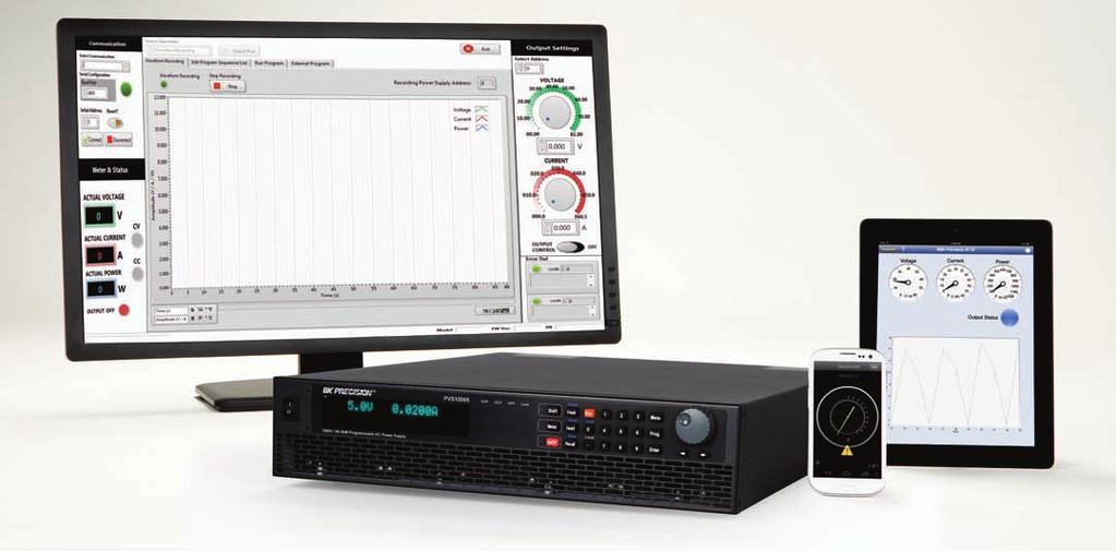 Remote control and programming Test system integration These power supplies offer standard USB, RS-232, GPIB, and LAN interfaces to facilitate test system development and integration.