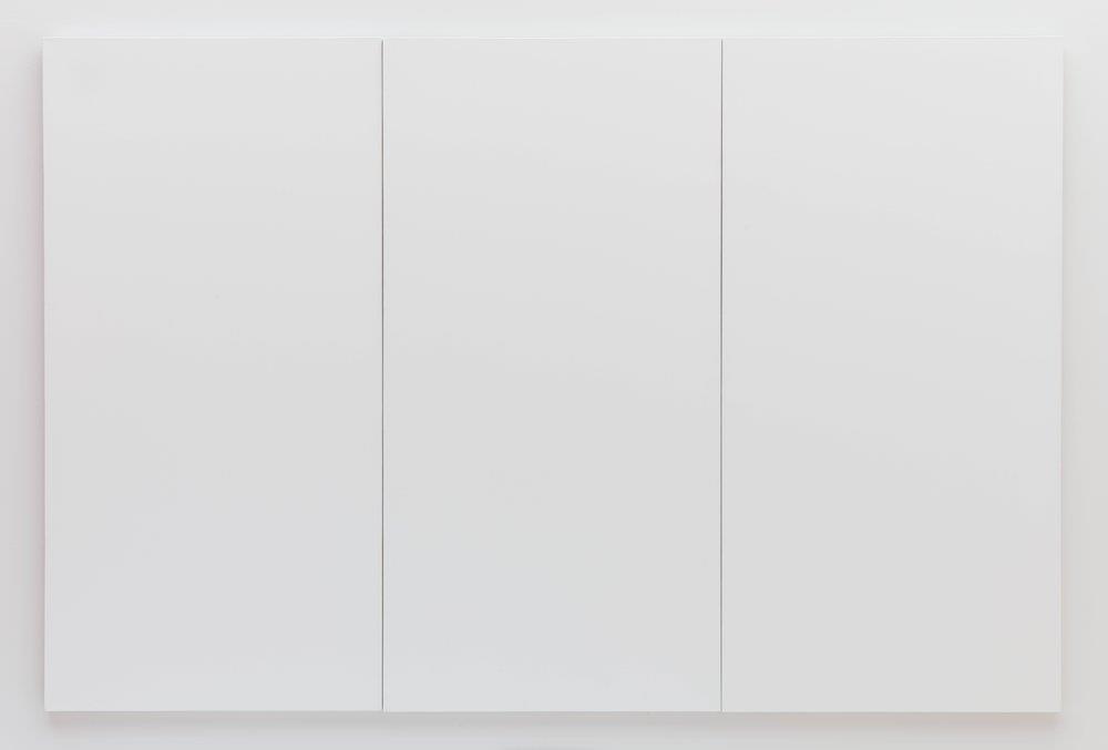 White Painting (Three Panel) Painting by Robert