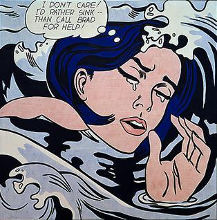 Drowning Girl Artist: Roy Lichtenstein Year: 1963 Medium: oil and synthetic polymer paint