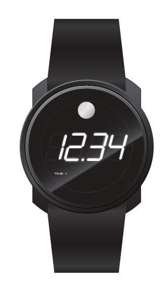 23 DIGITAL L.E.D. TOUCH-SCREEN MODELS WITH DUAL-TIME ZONE AND MONTH/DATE DISPLAY Includes Movado BOLD Touch models in 12-hour format; the DATE Mode appears in Month/Date format.