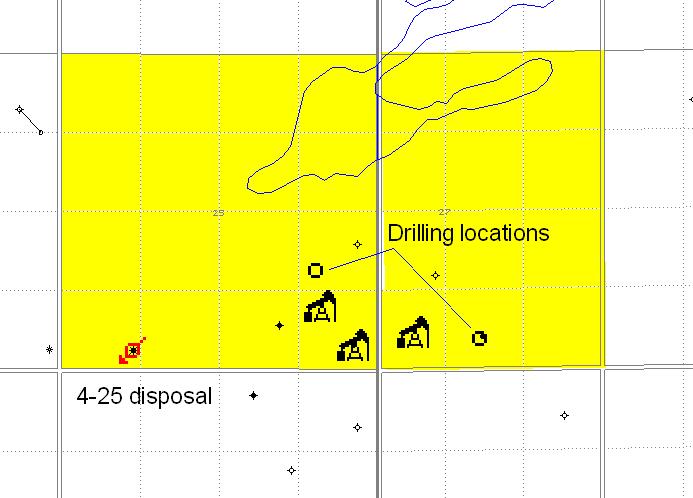 Alsask Saskatchewan 100% WI in 1120 acres with 2 producing oil wells producing at 10 bopd (15 API) and 1 water disposal well with 150 bwpd disposal on vacuum Oil treating capacity 2 drilling