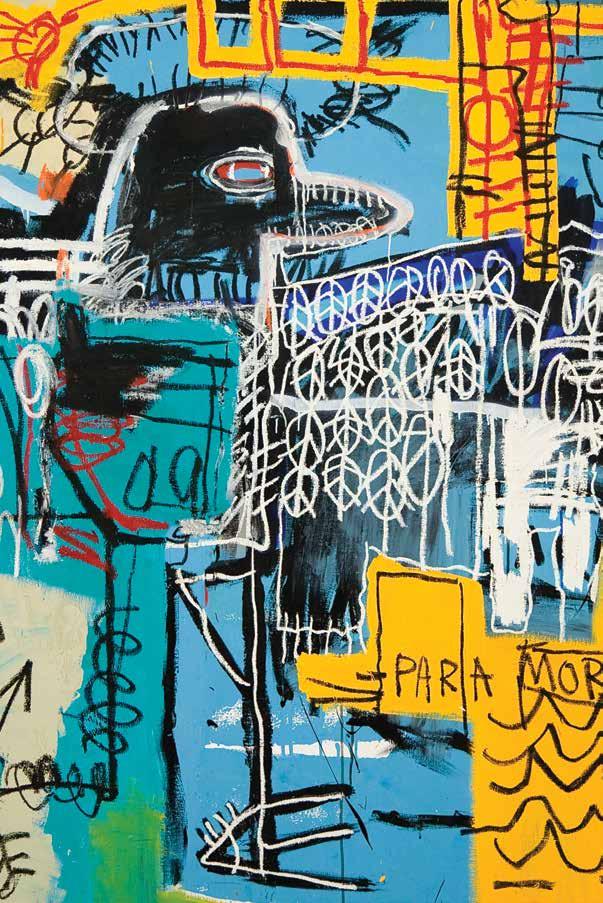 Circle below the ones you can find in this painting! $ Fun Fact: Basquiat loved jazz music and used a bird in this painting to symbolize one of his favorite jazz musicians, Charlie Bird Parker.