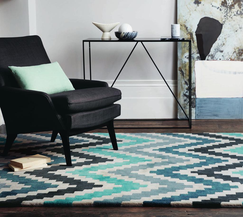 A rug collection is an exciting new way for Romo designs to be brought into the home.