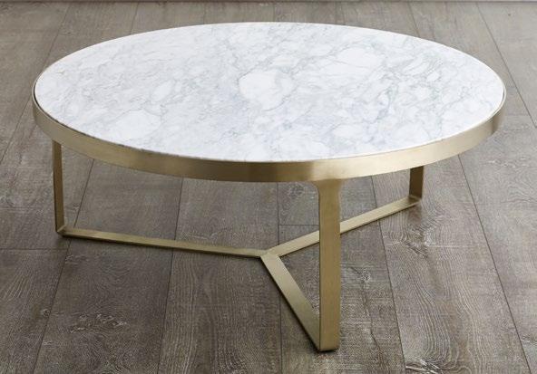 JULIUS MARBLE TABLES Round marble coffee and side tables with