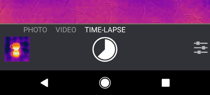 At the top of the bar is an indication of the Mode (Video, Photo, or Time Lapse). TAKING PICTURES At the top of the bottom bar, swipe right or left to select Photo mode.