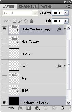 Select your main texture layer to
