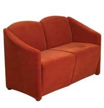 Sturdily constructed from laminated plywood with a tubular steel frame, this single piece seat and