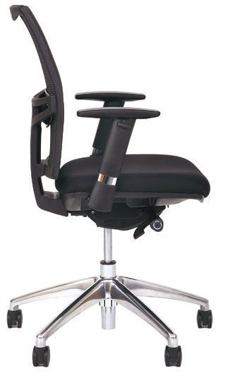 LANDMARK LA140 key features -Mesh back and upholstered seat -Synchronous mechanism -Seat depth adjustment -Height and width adjustable arms with soft caps -Polished aluminum,