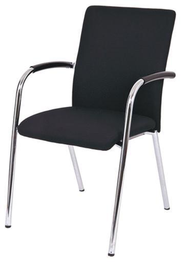 REVIVER RE160 key features -Upholstered seat and upholstered back -Fixed chrome armrests with polyurethane armrest pad -Four legged chrome frame -Stackable up to max.