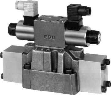 06 Description Design The proportional directional control valves, Sizes 16 and 25, consist of a hydraulic main stage which is indirectly operated by the hydraulic solenoid actuated pilot stage