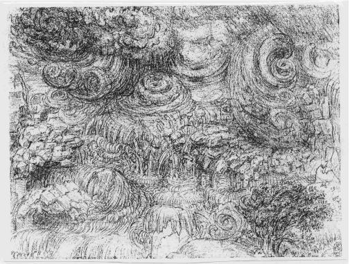 Figure A. 'Deluge over a Rocky Landscape' -Leonardo c.