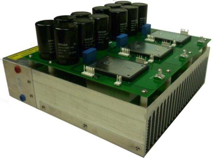 For the announced AC current of 150A one press-fit bolt is sufficient at an ambient temperature of 30 C. 3. Test Phase 2 Three-Phase-PCB In a second test series a 3-phase inverter has been set up.