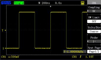1.2 Function check Carry out a quick function check to check whether the oscilloscope works normally according to the following steps: 1.