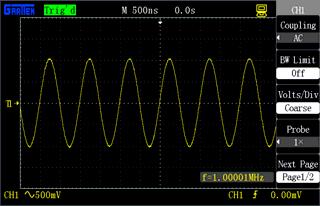 limit Back knob Back to the main digital filter main menu If the channel adopts a DC coupling mode, you can quickly measure the DC component of the signal by observing the difference between the