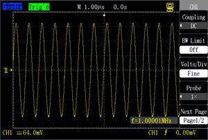 Fine tuning can be applied to improve waveform display so as to contribute to observation on signal details if the amplitude of the input waveform is a little larger than the full scale at the