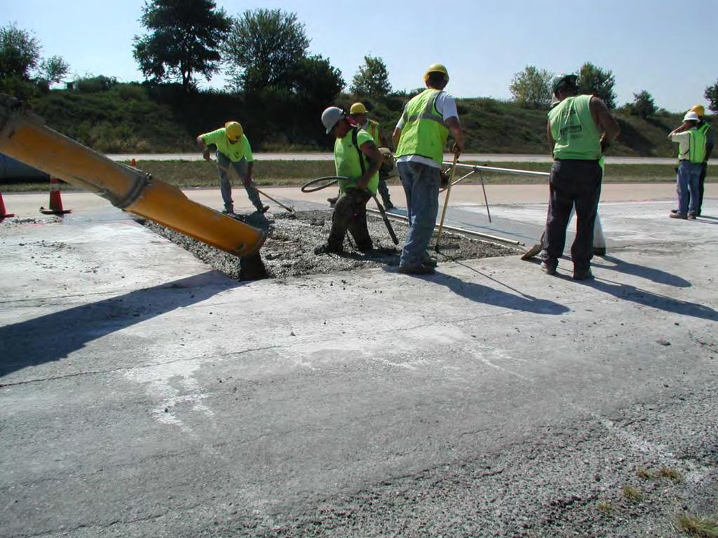 6. Concrete Placement Consolidation and level finish are critical Vibrate along edges of repair and in vicinity of