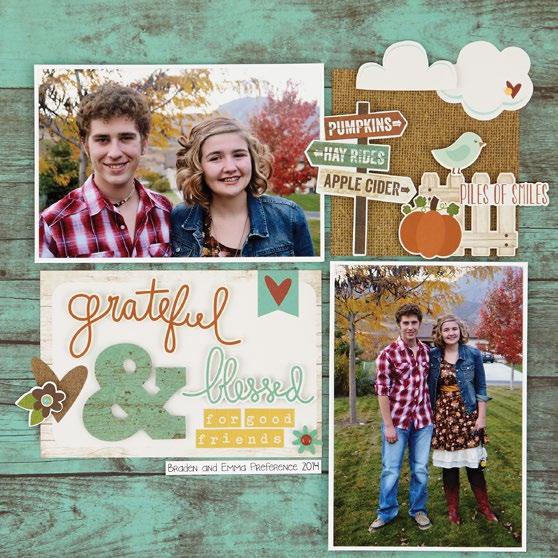 Simple Tip: Combine a 4x6 card, Bits & Pieces and letter stickers