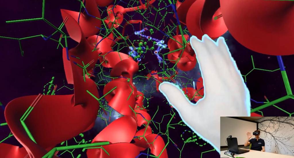 VR for Drug Designers Molecular Rift creates a VR environment using