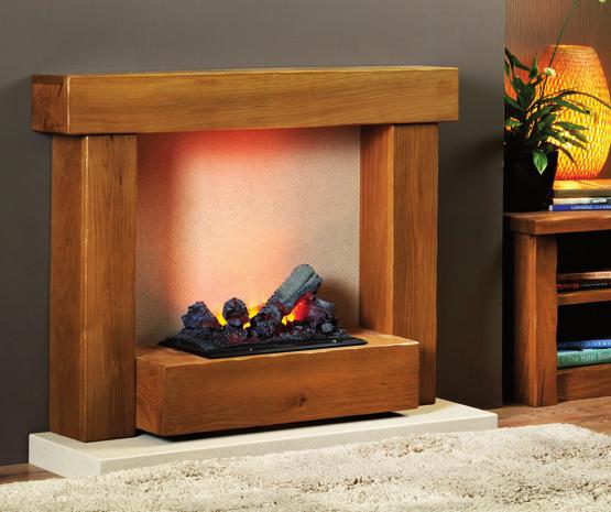 fireplaces both include the Dimplex Optimist with its stunning flame effect.