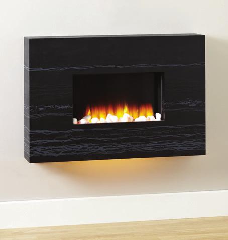 with a stylish electric fire. The Artstyle is available in a choice of hand-applied finishes.