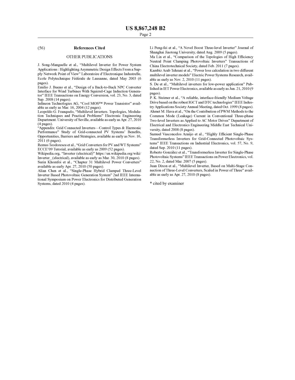 US 8,867,248 B2 Page 2 (56) References Cited OTHER PUBLICATIONS J. Song-Manguelle et al.