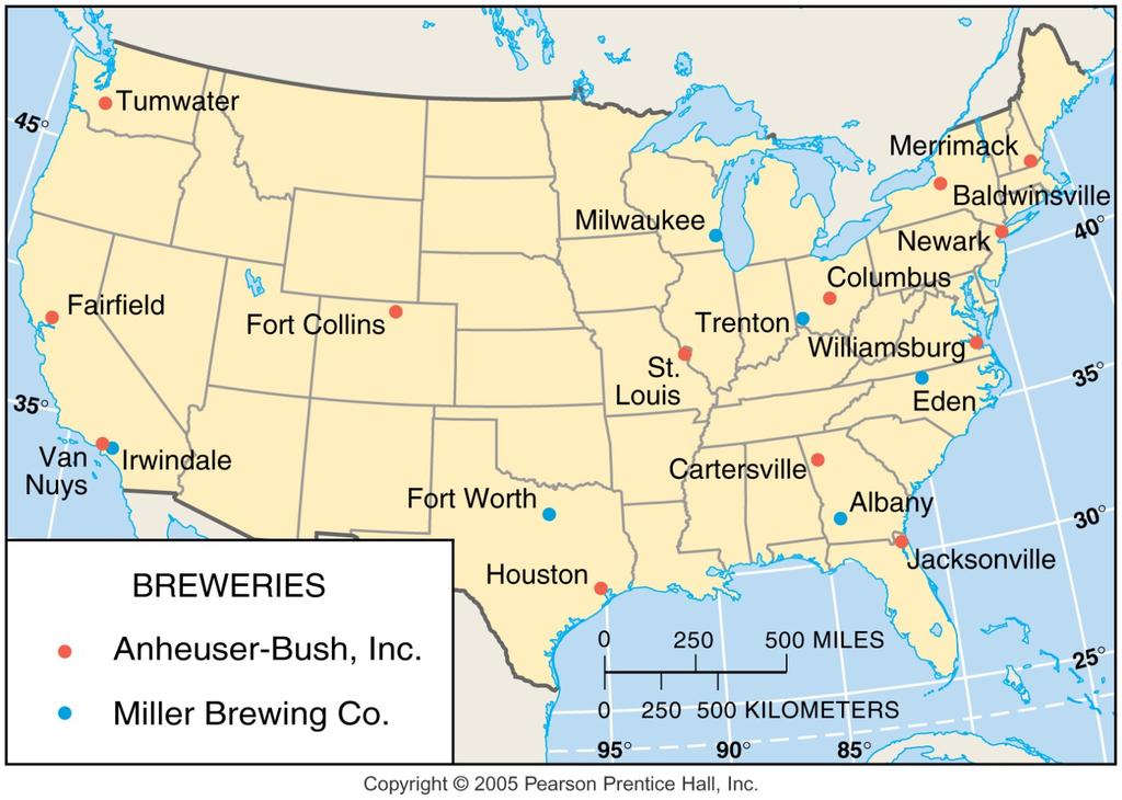Location of Beer Breweries Fig.