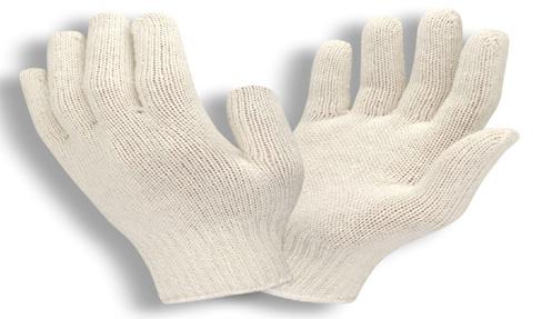 75 / DOZ #MAD-93P Basic white knit gloves with PVC dots on both sides.
