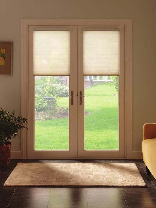 Double-cell light-filtering shades Allow some light to filter into the space Save energy by trapping