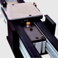 The positioning unit must be fixed on a frame capable of supporting the strain applied. Lift positioning units : Stop and positioning of workpiece carriers at an important height above the conveyor.