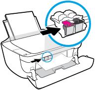 e. În cazul în care carul de imprimare se află în centrul imprimantei, glisaţi-l spre dreapta. f. Scoateţi hârtia blocată. g. Închideţi capacul de acces la cartuşe, apoi închideţi capacul frontal. h. Trageţi în afară tava de ieşire şi extensia tăvii.